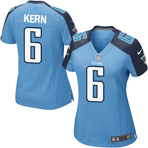 Women's Game Brett Kern Nike Jersey Light Blue Home - #6 NFL Tennessee Titans